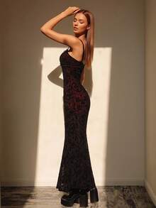 EgrlEra Váy chữ A màu tương phản phong cách Gothic cho lễ Halloween - Nhiều màu - Xem 5