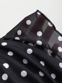Chiquease Minimalist Commuter Women's Polka Dot Print Short Skirt