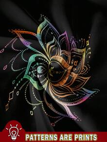 EMERY ROSE Women's Casual Minimalist Watercolor Colorful Henna Pattern Slim Fit Racerback Tank Top, Summer - Black - View 3