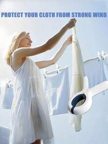 SHEIN 5pcs Heavy Duty Plastic Beach Towel Clips - Large Windproof Clothes Pegs For Washing Line, Pool Lounger, Chair & Blankets Secure - Jumbo Size For Drying, Hanging Rack, Random Color - Multicolor - View 10