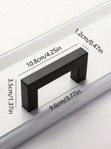 1pc Black Cabinet Handle, Matte Black T-Shaped And Square Stainless Steel Kitchen Handle, Furniture Hardware ,Door Knob Cabinet Wardrobe Drawer Pull,Cabinet Pulls - Black - View 16