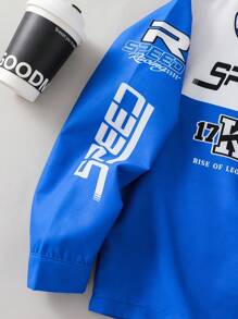 PAVTROS 男孩摩托车夹克，街头时尚，酷小子，秋季，父子搭配，兄弟姐妹搭配 - 彩色 - 查看 5