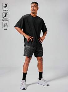 Acti Log Men's Black Breathable Sports Shorts With Pockets,7 Inch Workout Athletic Shorts For Active Fitness Training,Running,Ride And Casual Wear - Black - View 8
