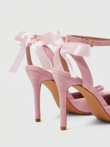 CUCCOO HITCHD Giày cao gót mũi nhọn màu hồng thời trang nữ - Hồng - Xem 13