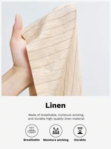 Maija Chemise casual ample à manches courtes à épaule tombante, boutonnée sur le devant avec poches, style rayé pour femmes - Nude - Voir 3