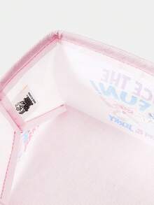 TOM & JERRY X SHEIN Purple Beach Themed Cartoon & Letter Pattern Foldable Storage Basket - Mauve Purple - View 5