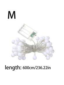 1 件球形装饰 LED 灯串，简约塑料装饰 LED 灯串，适合室内和室外母亲节毕业典礼