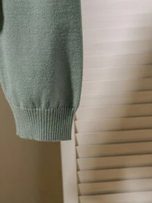 Boys' Crew Neck Colorblock Striped Long Sleeve Top And Solid Color Pants Set, Minimalist & Versatile Boys Two Piece Sweater Set Boys Autumn Winter Clothes Set Toddler Boy Fall Outfit Boys Knit Set Boys Casual Set Toddler Boy Fall Clothes Boys Winter Clothes Boys Sweater Young Boy Clothes Young Boys Striped Sweater Boys' Color-Block Sweater - Green - View 8