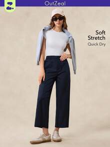 OutZeal Women Soft Stretch Multi Pocket Outdoor Pants Daily Casual - Royal Blue - View 10