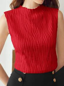 MOTF PREMIUM Camiseta de tirantes ajustada con patrón texturizado - Multicolor - Ver 2