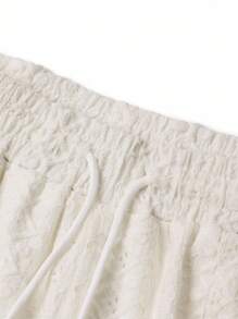 Manfinity CasualCool 男士针织纹理图案白色T恤套装 - 白色 - 查看 7