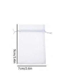50pcs Organza Gift Bags With Drawstring Cord For Jewelry, Candy, Wedding, Party - Pink - View 9
