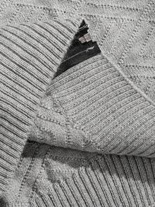 EURMUSE Men Rib Knit Button Front FW Fashion Regular Knitwear Cardigan - Grey - View 6