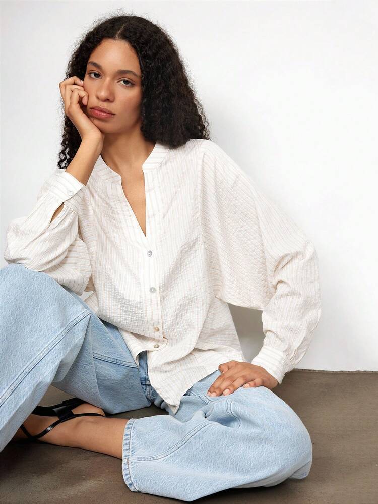 SHEIN Maija Camisa informal y sencilla de verano para mujer