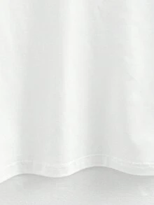 青少年女孩休闲百搭纯色修身吊带背心连衣裙 - 白色 - 查看 4