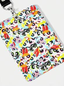 THE POWERPUFF GIRLS X SHEIN Hộp đựng thẻ họa tiết hoạt hình dễ thương hình hoa, bong bóng, hoa mao lương - Nhiều màu - Xem 5