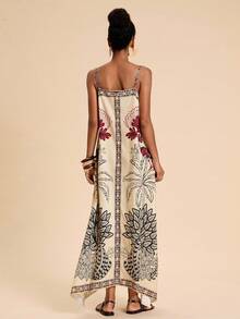 Travachic 女士度假梭织印花细肩带连衣裙 - 彩色 - 查看 2