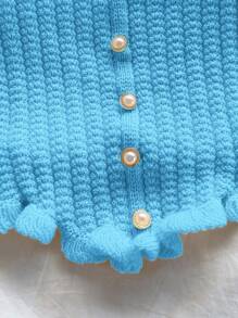 Soleia 女士浪漫休閒假日針織上衣 - 藍色 - 查看 5