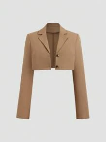 Sweetra Retro British Style Halter Pleated Dress & Casual Slim Fit Suit Set, Chic French Street Fashion For Early Autumn