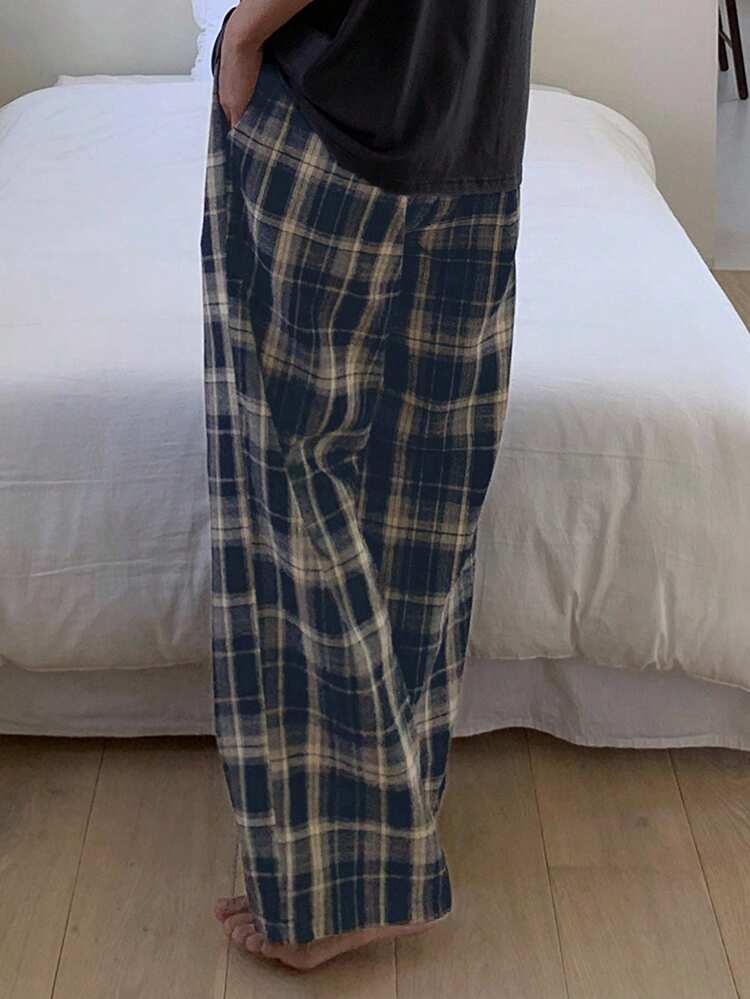 Men's Multi-Color Plaid Pajama Bottoms, Spring/Summer, Winter