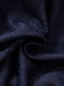SHEIN Babyboy Navy And White Jumpsuit, Autumn Cute Hooded Plush Ear Design Navy Blue Winter Clothes For Newborn, Home Wear Casual Cozy Fleece Romper Fall - Multicolor - View 4