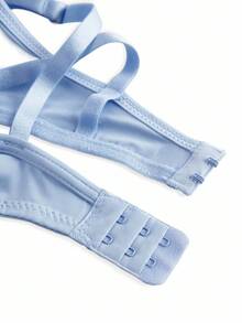 SHEIN Bộ 2 chiếc áo ngực cúp ngực satin tối giản kiểu Pháp - Nhiều màu - Xem 7