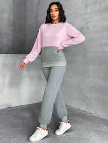 EURMUSE 女士两件套运动衫和运动裤套装 - 彩色 - 查看 5