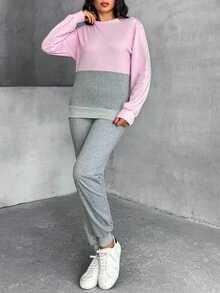 EURMUSE 女士两件套运动衫和运动裤套装 - 彩色 - 查看 4