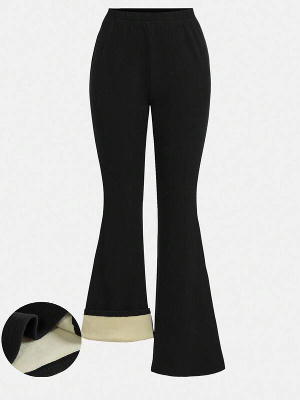 Girlism Teen Girls High Waist Thick Soft Flare Leggings, Fitness Yoga Pants, Casual, Winter Fall