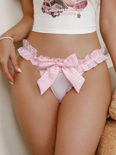 PetitDoll 可爱系列前蝴蝶结丁字裤
