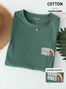 INAWLY 女士休闲舒适印花圆领短袖T恤