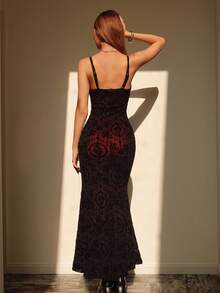 EgrlEra Váy chữ A màu tương phản phong cách Gothic cho lễ Halloween - Nhiều màu - Xem 2