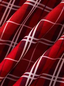 1 Stück Lässiges Sport College Street Hemd mit rotem kariertem Graffiti Großbuchstaben für Teenager Jungen, geeignet für Kinderoutfits, Kleinkind Jungen Kleidung, Schulanfang, Jungen Set, geeignet für Geburtstagsfeiern, Abendveranstaltungen, Aufführungen, Hochzeiten, Taufen, Eröffnungszeremonien, geeignet für den täglichen Gebrauch, Schule, Reisen, Sport, für Frühling, Herbst und Winter Saison