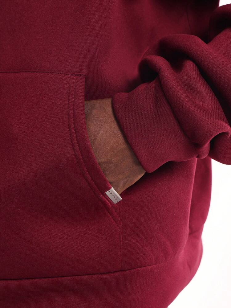 Essential Full Zip Hoodie With Embroidered Logo And Pockets