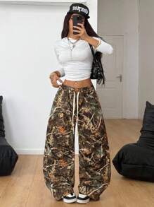 Coolane Fall Clothes For Women Basic Striped Tree Branch Pattern Graphics Wide Leg Sweatpants For Halloween