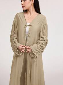 Veilorie Trang phục hai mảnh dành cho phụ nữ mặc hàng ngày - Màu be - Xem 7