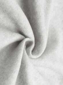 EMERY ROSE Áo nỉ trùm đầu tay dài in họa tiết ngựa cỡ lớn dành cho nữ, có túi, thích hợp mặc vào mùa thu đông - Màu Xám nhạt - Xem 3