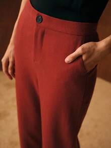 MOTF PREMIUM SLANT POCKET STRAIGHT LEG PANTS - Red - View 8