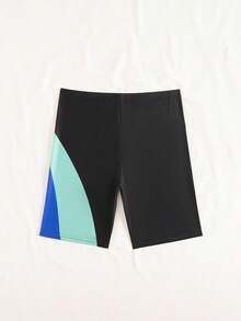 Surfspeed 男士撞色拼布泳裤短裤，海滩/度假装