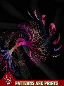 SHEIN LUNE Casual Minimalist Women Pink Number Pattern Tank Top, Suitable For Summer - Black - View 3