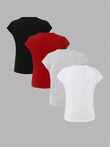 SHEIN Cottnline Conjunto De Camisetas Multipack - Multicolor - Ver 2