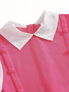 SHEIN Mädchen Kleider für Teenager, Rückkehr zur Schule, Schulkleidung - Pink - Übersicht 6