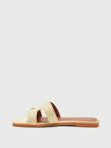 CUCCOO BIZCHIC Women's Casual Open Toe Comfortable Flat Sandals For Daily Wear