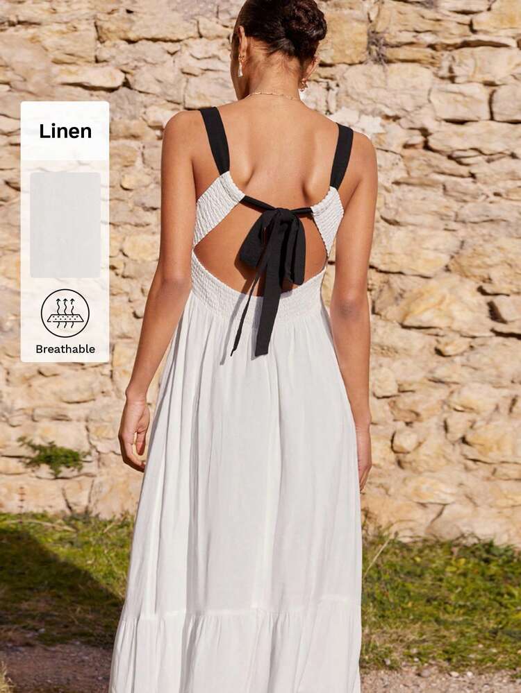 SHEIN Maija Women Long Simple Casual Dress, Fashionable For Daily Wear