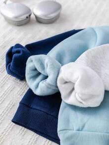 Cozy Pixies 3 stücke Baby Junge Buchstabe Muster Stricken Weiche Rundhals Langarm Pullover Sweatshirt Set Grafik