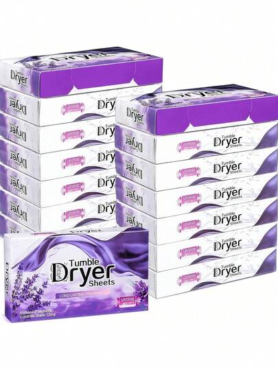 Hojas de secadora a granel, suavizante de tela natural con aroma a lavanda, suaviza naturalmente y elimina la electricidad estática, hoja suavizante para la secadora, compañero de lavandería, hoja desodorante y aromática, fragancia de lavandería fragante y antiestática