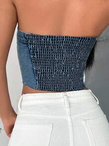 RueChic Medium Wash With Pockets Top For Summer