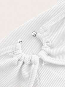 SHEIN Allurite 女士露背金属扣吊带背心 - 白色 - 查看 5