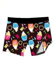 Happy Jammies 3 st/pack herrboxershorts med mattryck, bekväma och avslappnade - Multifärgad - Visa 4