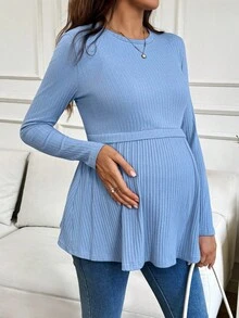 SHEIN Quần áo mùa thu, Quần áo mùa thu, Quần áo bà bầu Quần áo mùa thu Quần áo bà bầu Quần áo bà bầu màu trơn tối giản hàng ngày Áo thun cổ tròn tay dài Áo bà bầu màu xanh lam Áo bà bầu màu xanh lam nhạt Áo bà bầu tay dài màu xanh lam Áo bà bầu có gân Áo bà bầu có gân Quần áo bà bầu Áo bà bầu tay dài Váy bà bầu có gân Váy bà bầu tay dài Váy bà bầu màu xanh nhạt - Màu xanh lam - Xem 5